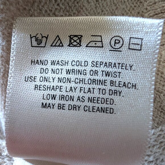 Moth Anthropologie Womens Sz S Cream Pink Los Pocitas Knit Poncho Sweater Flaw - Picture 11 of 12